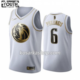 Dres Dallas Mavericks Kristaps Porzingis 6 Nike 2019-20 Bijela Golden Edition Swingman - Dječji